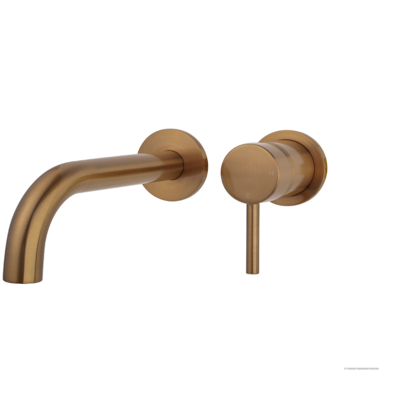 Wiesbaden Caral Wastafelkraan Met Coldstart Geborsteld Brons Koper